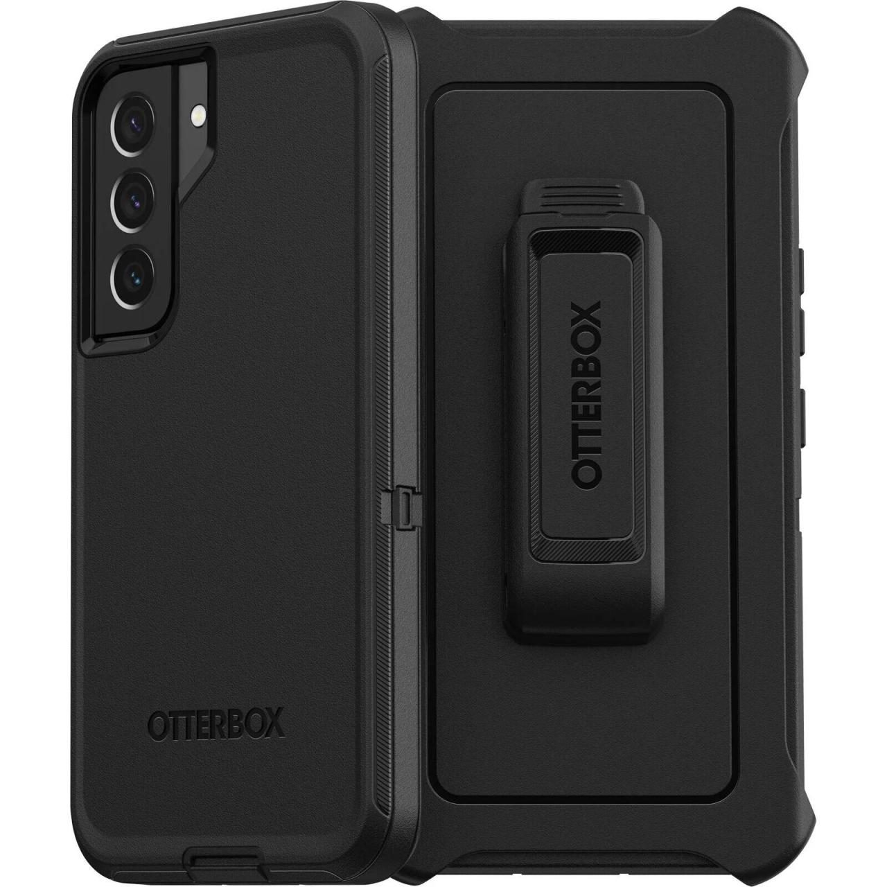 Bild von Otterbox Defender Cover Samsung Galaxy S22 Schwarz Stoßfest, Staubdicht, Standfunktion, Induktives