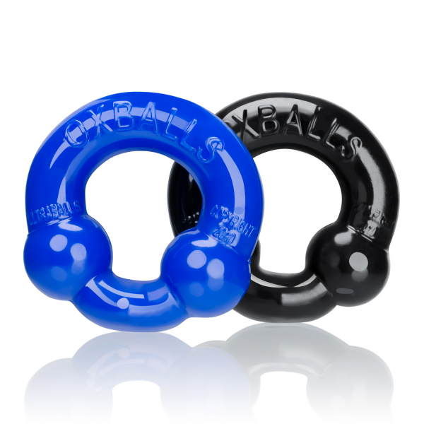 Bild von Ultraballs - 2-pack Nodule Pressure Cockrings - Black / Police Blue