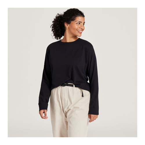 Bild von Allbirds Damen Allgood Organic Cotton Long Sleeve T-shirt, Schwarz, M
