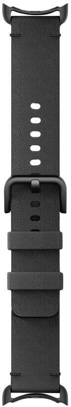 Bild von Google Pixel watch Band - Obsidian Craft Leathe (Edelstahl, italienisches Leder), Uhrenarmband, Schwarz