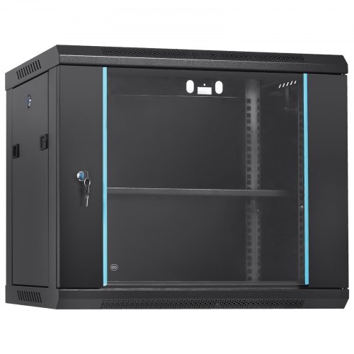 Bild von VEVOR 9U Wandmontage-Netzwerkserver-Rack-Schrankgehäuse 15,5'' tiefes Türschloss