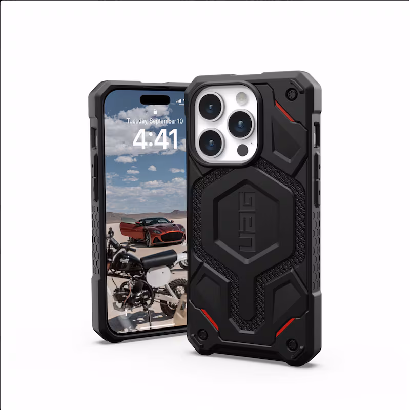 Bild von UAG Urban Armor Gear Monarch MagSafe Case Apple iPhone 15 Pro Max kevlar schwarz