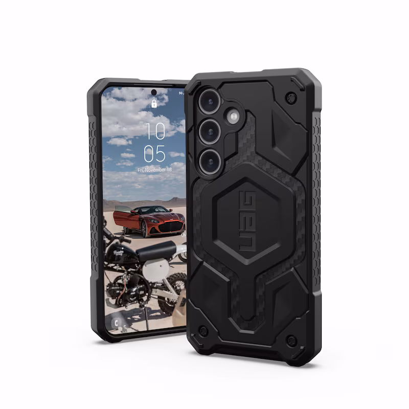 Bild von Urban Armor Gear Handytasche Urban Armor Gear UAG Monarch für Samsung Galaxy S24 - Carbon Fiber