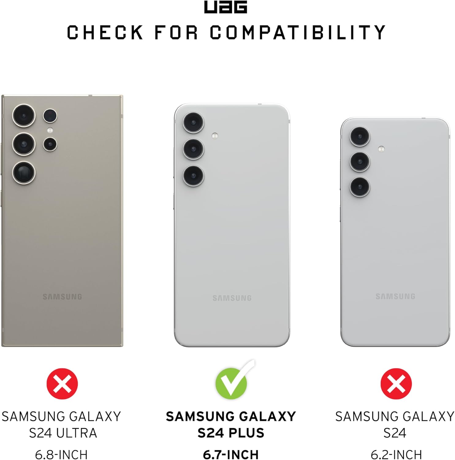 Bild von URBAN ARMOR GEAR Civilian Case Samsung Galaxy S24 Plus Hülle [Offiziell Designed for Samsung Zertifiziert, Wireless Charging kompatibles Cover, Sturzfeste Handyhülle] schwarz