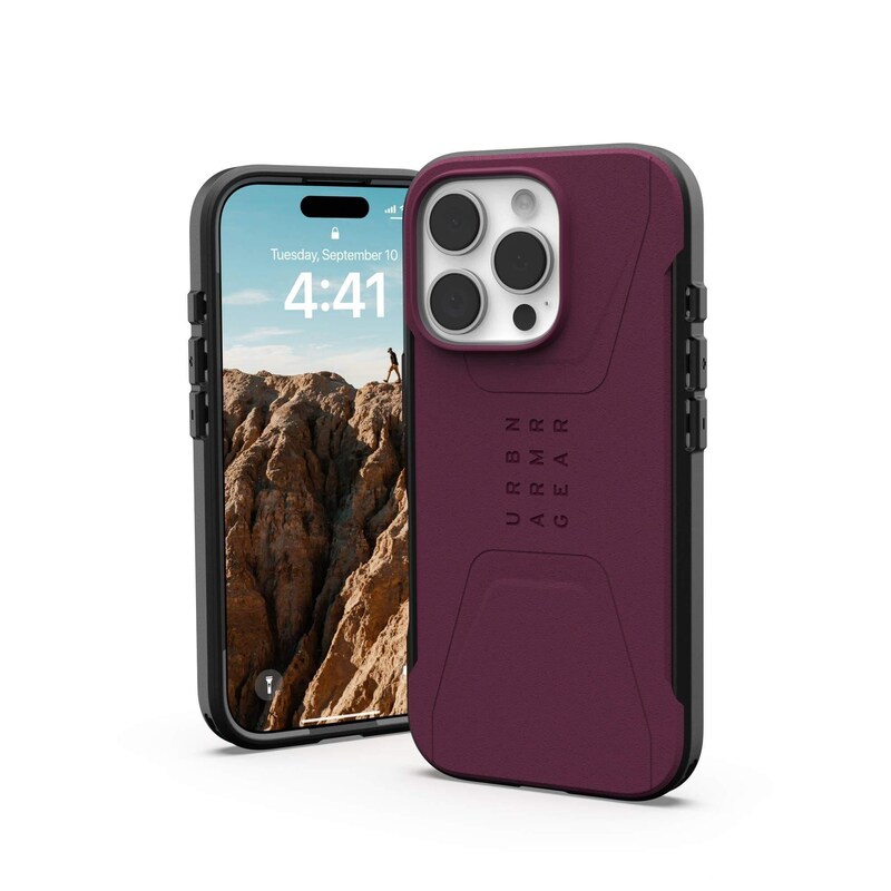 Bild von Urban Armor Gear Handytasche Urban Armor Gear UAG Civilian MagSafe Case iPhone 16 Pro Bordeaux rot