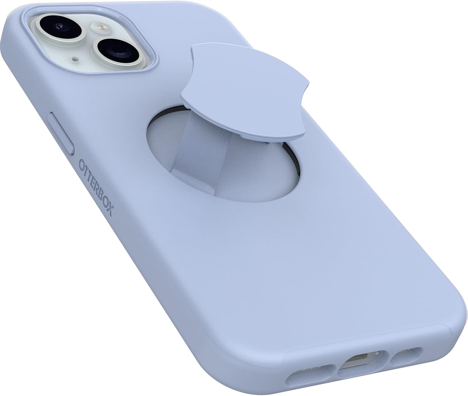 Bild von OtterBox OtterGrip Symmetry Hülle für iPhone 15 Plus/iPhone 14 Plus für MagSafe, Sturzsichere, schützende Hülle mit eingebautem Griff, 3X getestet nach Militärstandard, Schwarz