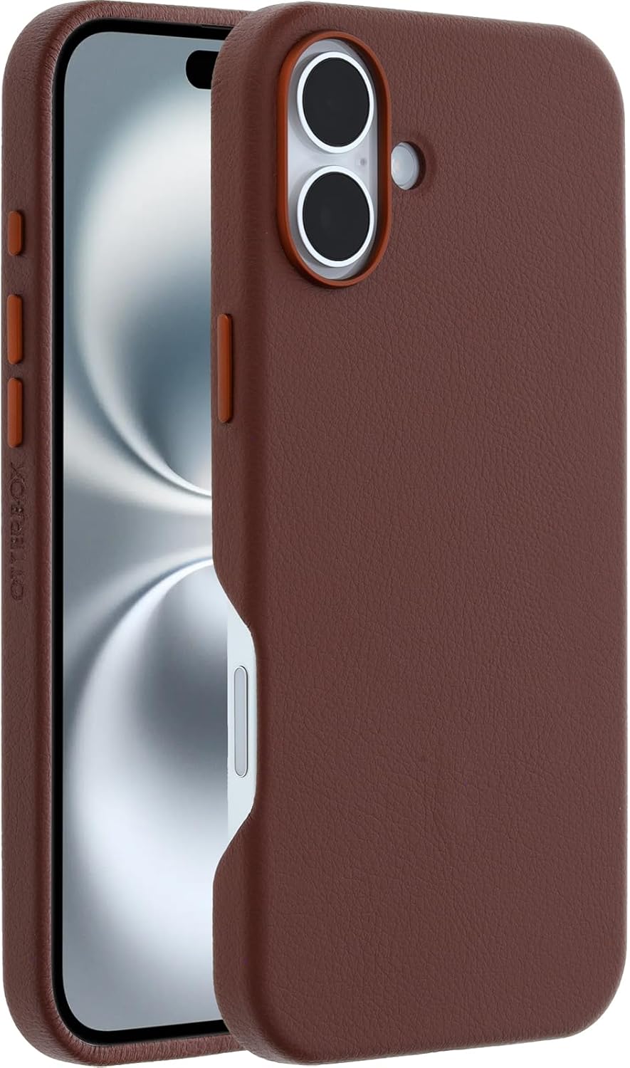 Bild von OtterBox Symmetry Series Cactus Leather MagSafe Hülle für iPhone 15 Pro, stoßfest, sturzsicher, dünne Schutzhülle, 3X mehr Stürze als nach Militärstandard, Grün
