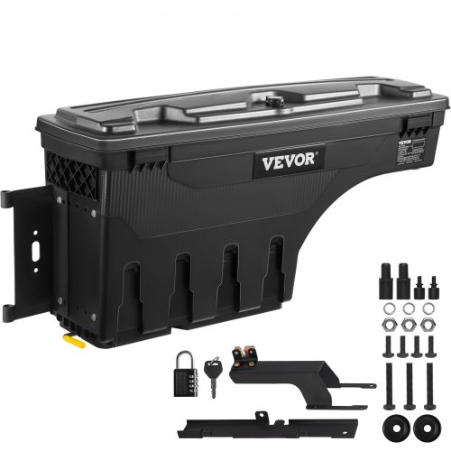Bild von VEVOR LKW-Ladeflächen-Aufbewahrungsbox, Abschließbarer Schwenkkoffer, 25 L ABS-Radkasten-Werkzeugkasten, Wasserdicht & Langlebig, Kompatibel mit Super Duty 2017–2021, LKW-Ladefläche Aufbewahrungsbox