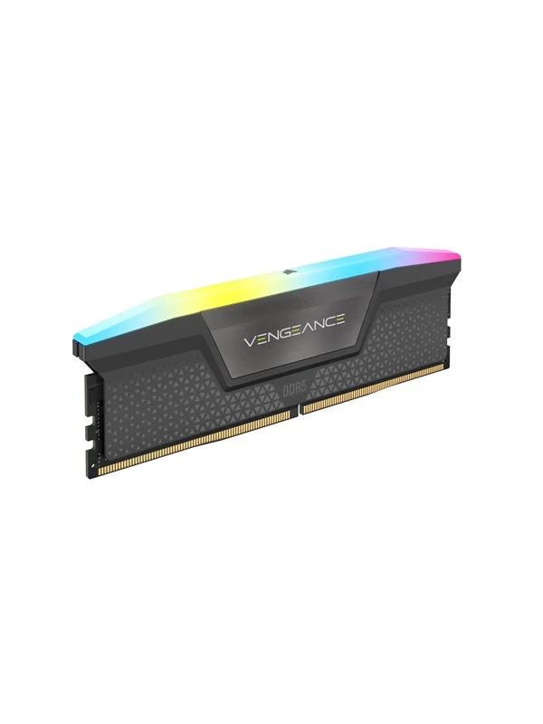 Bild von Corsair VENGEANCE RGB DDR5 5200MT/s 32GB (1x32GB) Intel XMP & AMD EXPO - GREY (1 x 32GB, 5200 MHz, DDR5-RAM, DIMM), RAM, Grau