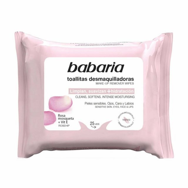 Bild von Babaria, Gesichtsreinigung, Rosehip Makeup Remover Wipes - 25 Count (Make-Up Entferner)