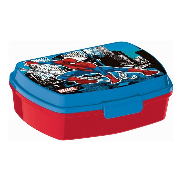 Bild von Spiderman Lunchbox, Brotdose für Sandwiches Spider-Man Great power Blau Rot 17 x 5.6 x