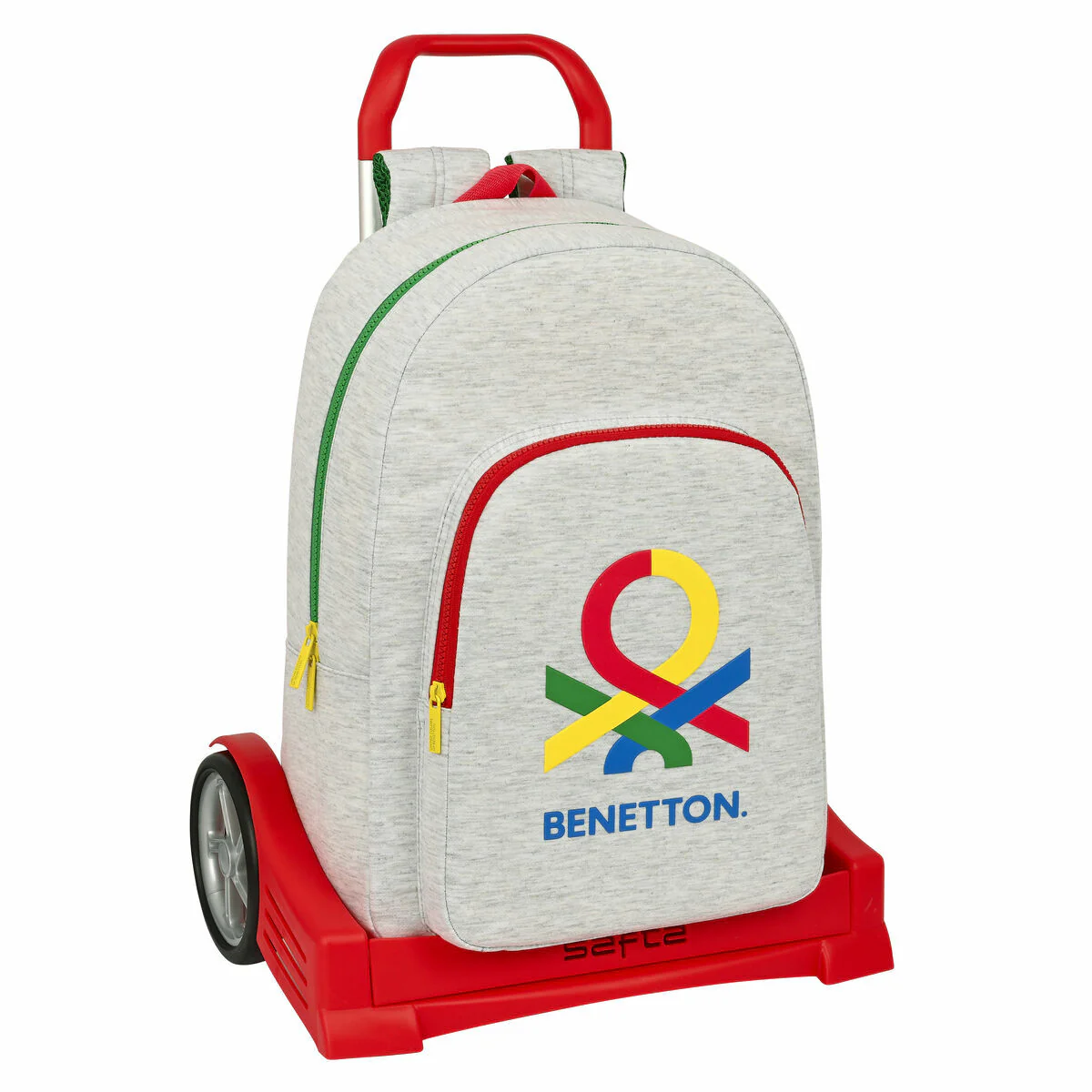 Bild von Schulrucksack mit Rädern Safta Benneton Grau 30 x 14 x 46 cm