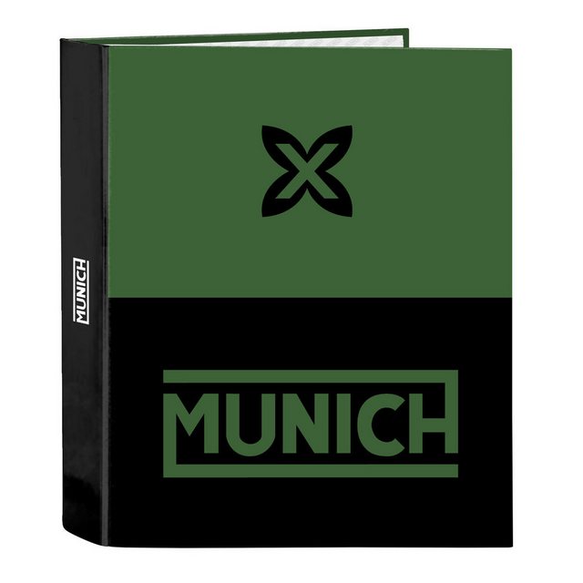 Bild von Munich Ringbuchmappe, Ringbuch Munich Caviar grün Schwarz A4 27 x 33 x 6 cm