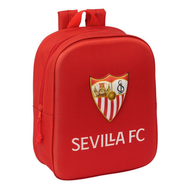 Bild von SEVILLA FC Schulrucksack, Schulrucksack Sevilla Fútbol Club Rot 22 x 27 x 10 cm 3D