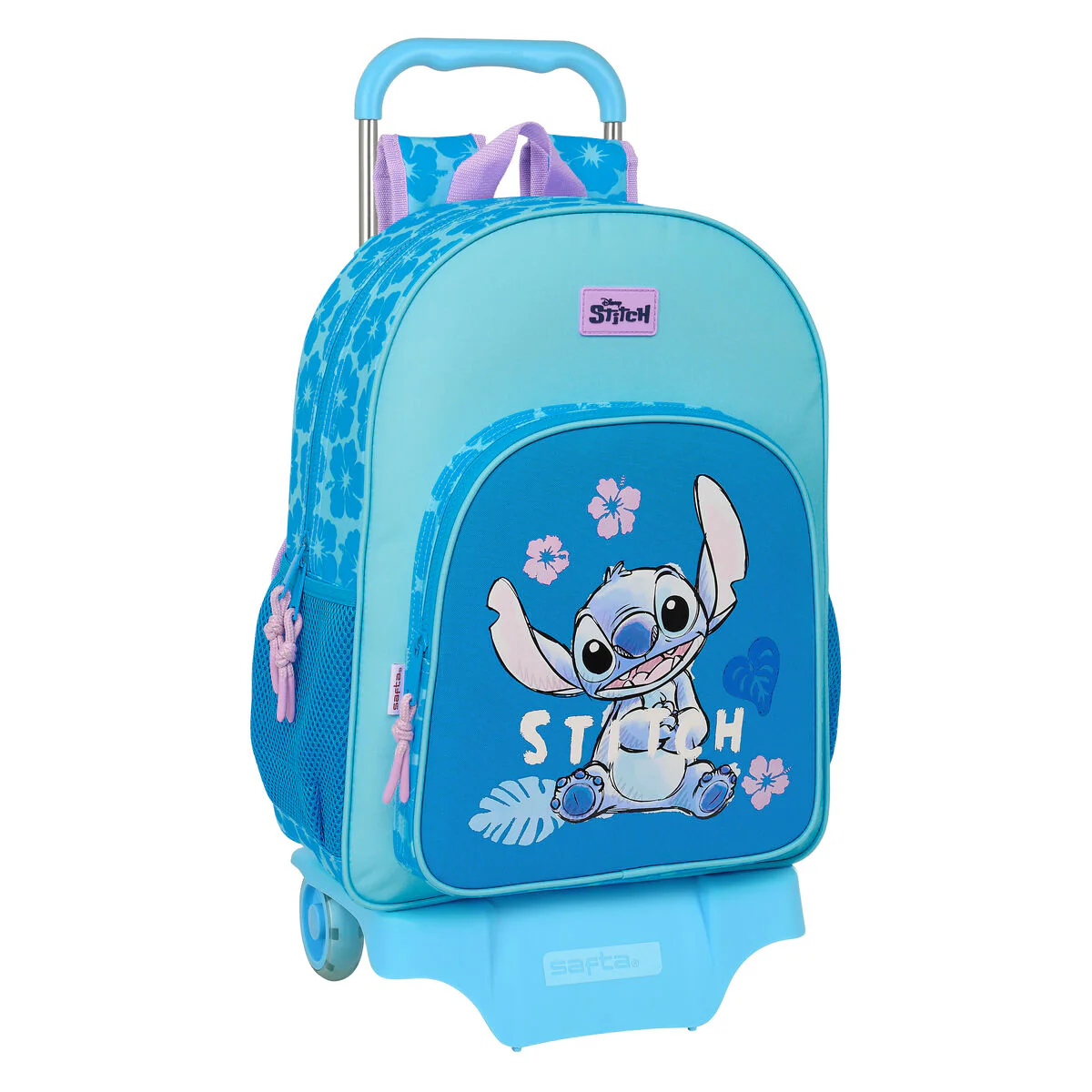 Bild von Schulrucksack mit Rädern Lilo & Stitch Hawaii Blau 33 x 42 x 14 cm