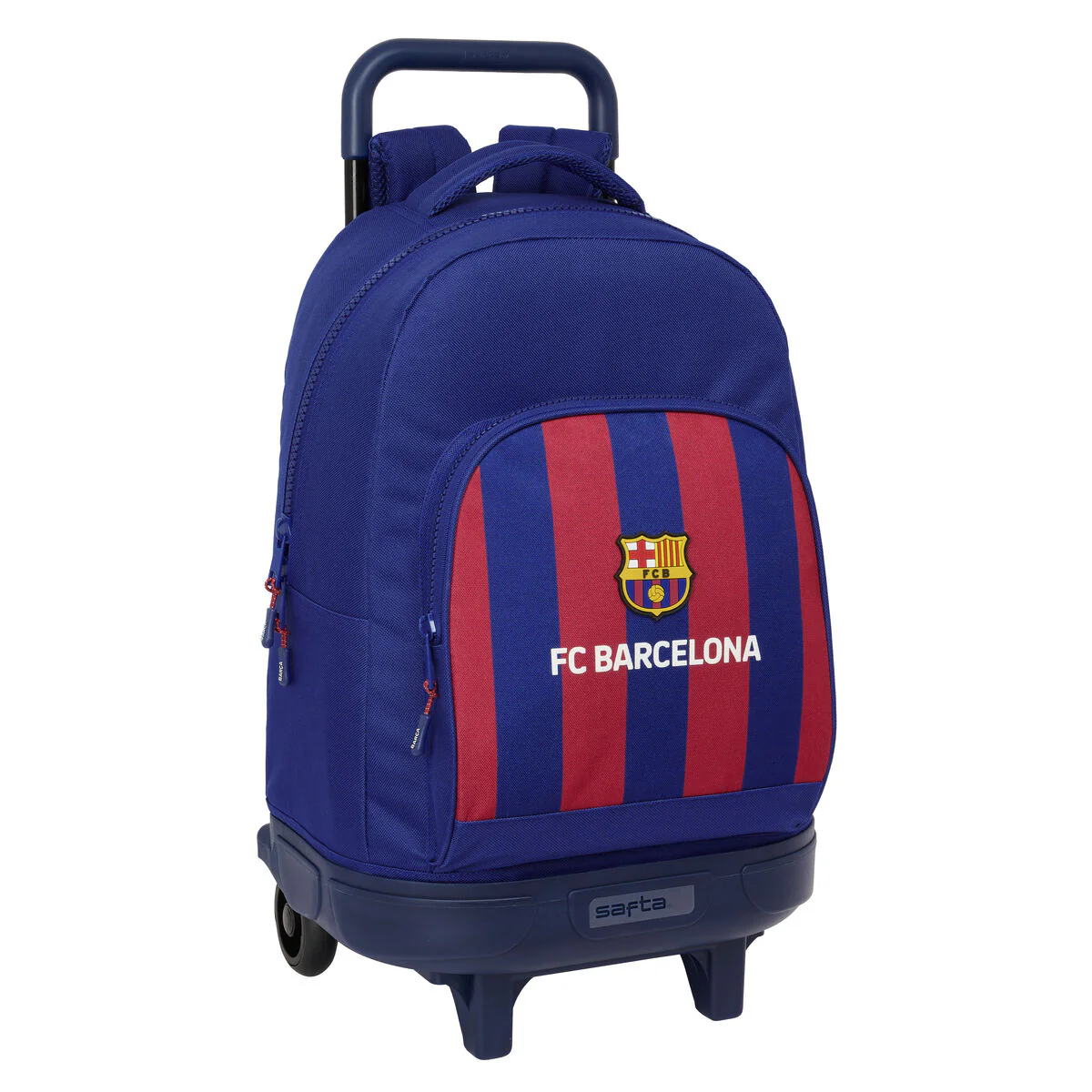 Bild von Schulrucksack mit Rädern F.C. Barcelona 24/25 Granatrot Marineblau 33 x 45 x 22 cm