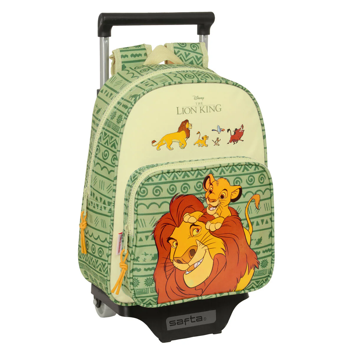 Bild von Schulrucksack mit Rädern Mufasa grün Beige 27 x 33 x 10 cm