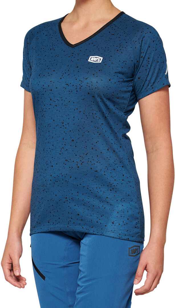 Bild von 100% Airmatic Slate Blue Damen Kurzarm Fahrrad Jersey, blau, Größe M