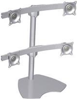 Bild von Chief Quad Monitor Table Stand Silber (KTP440S)