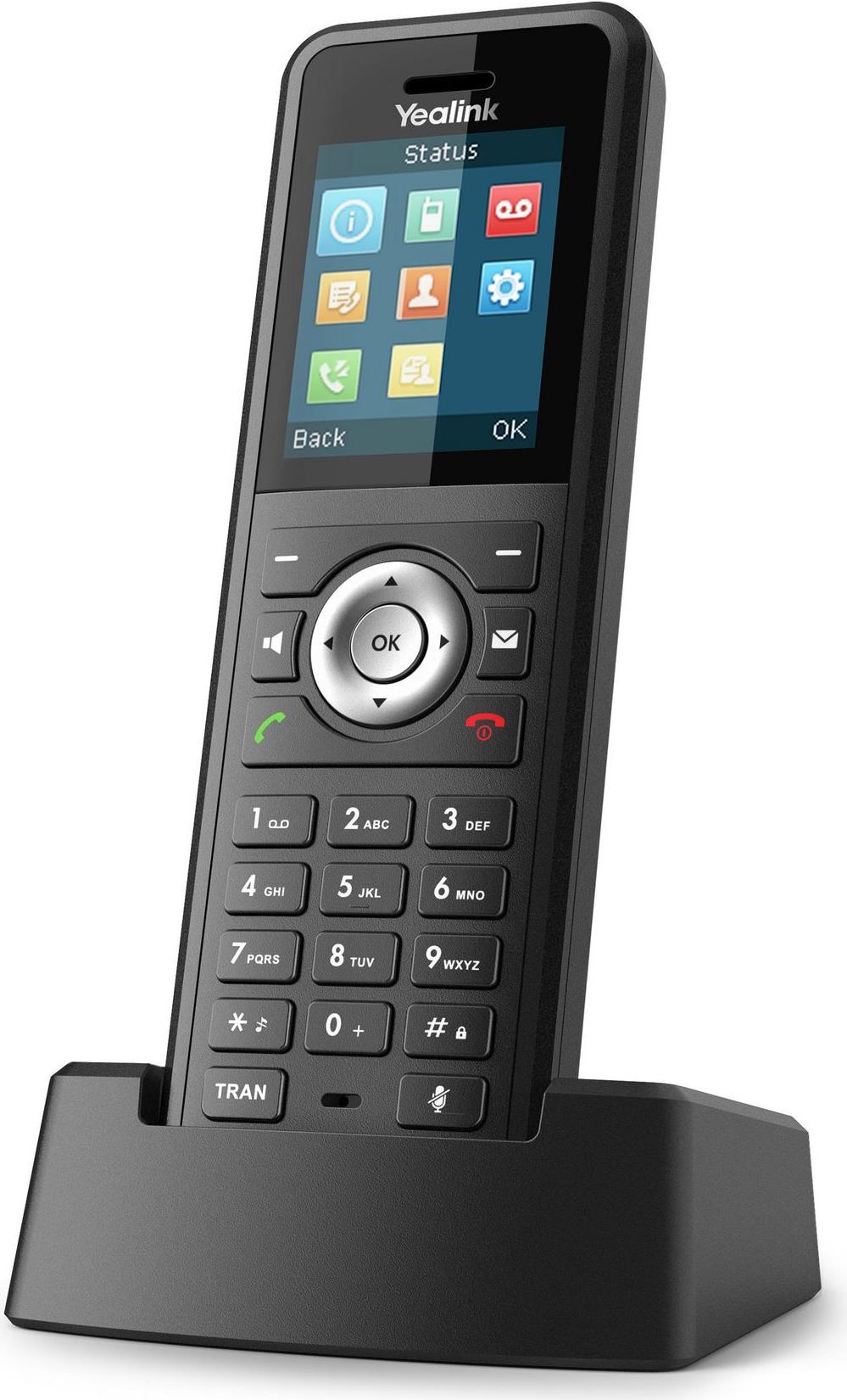 Bild von Yealink W59R - Schnurloses Erweiterungshandgerät - mit Bluetooth-Schnittstelle mit Rufnummernanzeige - DECT - dreiweg Anruffunktion - Schwarz (1302006)