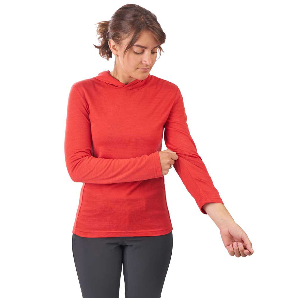 Bild von Chrome Merino Hoodie Long Sleeve T-shirt Orange S Damen