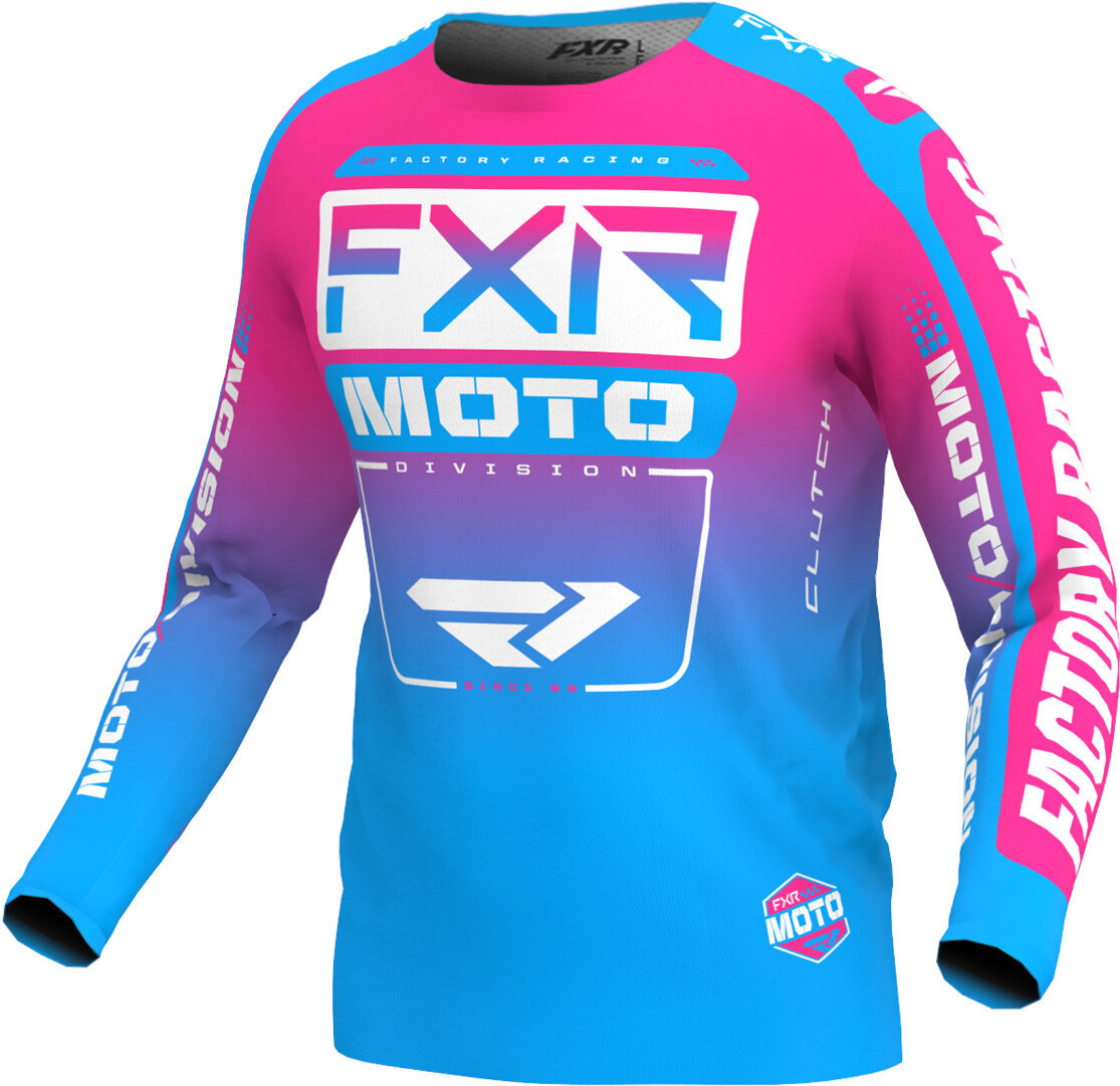 Bild von FXR Clutch 2024 Motocross Jersey, pink-blau, Größe 2XL für Männer