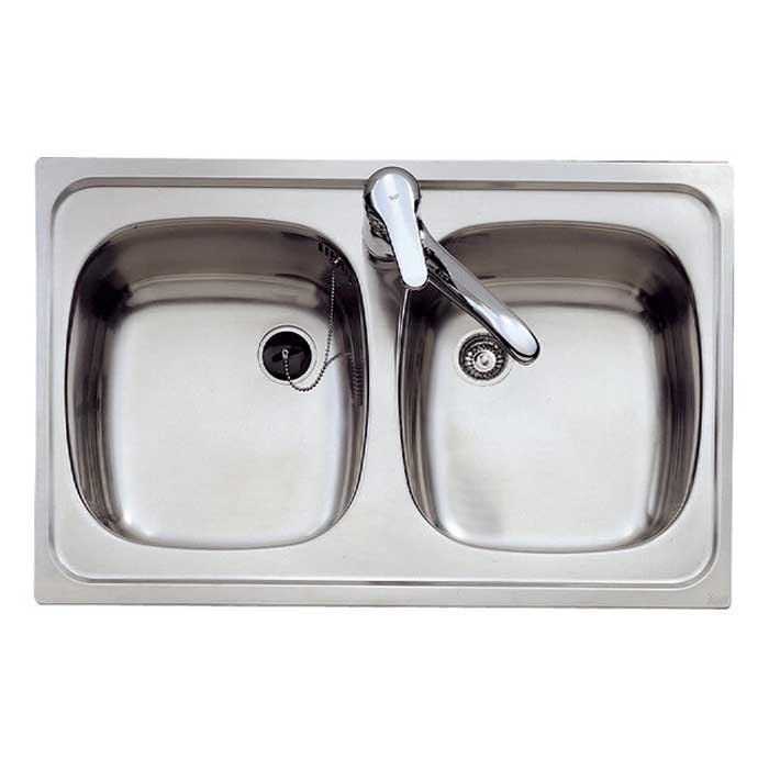 Bild von Teka E/800.440 2c Rectangular Double Bowl Silber