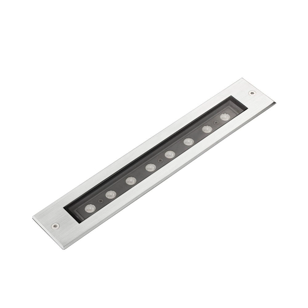 Bild von LED Bodeneinbauleuchte Falls in Edelstahl und Transparent 8W 672lm IP67