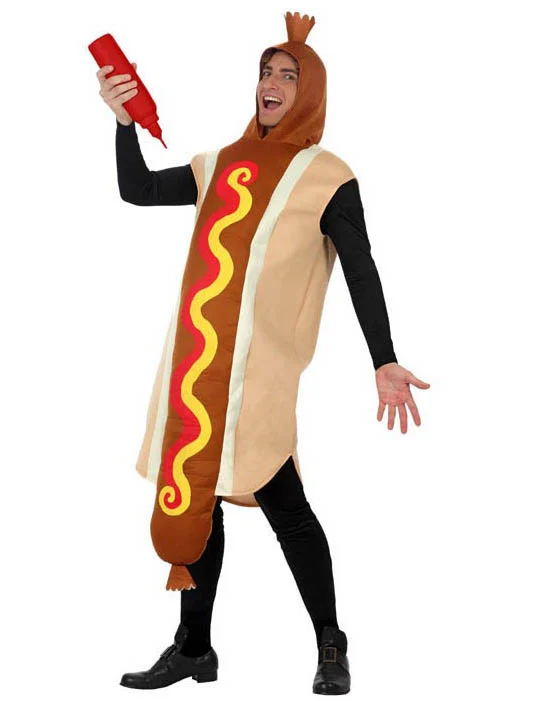 Bild von Hot Dog Unisex-Kostüm braun-beige-rot