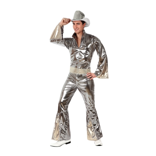 Bild von ATOSA 70er Jahre Herren Disco Kostüm Silber