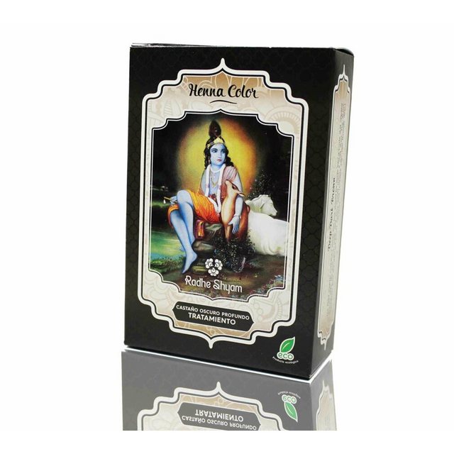 Bild von Demi-permanentes Färbemittel Radhe Shyam Dunkles Kastanienbraun Henna In Pulverform (100 g)