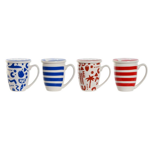 Bild von Esprit Home Filterkaffeemaschine, Filtertasse für Teeaufgüsse Home ESPRIT Blau Rot Edelstahl Porzellan