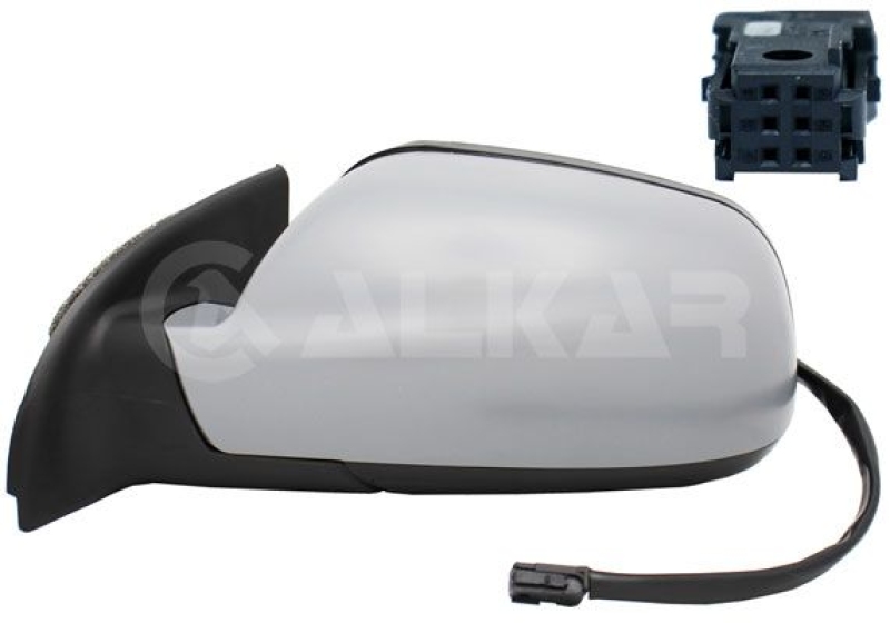 Bild von ALKAR 6125307 Außenspiegel Rückspiegel, Seitenspiegel, Autospiegel links grundiert elektrisch beheizbar, asphärisch für Linkslenker PEUGEOT: 307 SW