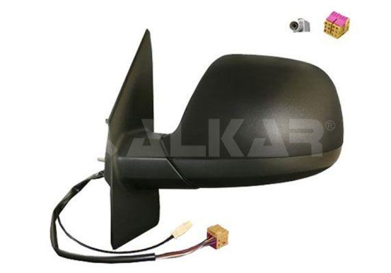Bild von ALKAR 9227928 Außenspiegel Rückspiegel, Seitenspiegel, Autospiegel links elektrisch beheizbar, mit Antenne, asphärisch für Linkslenker