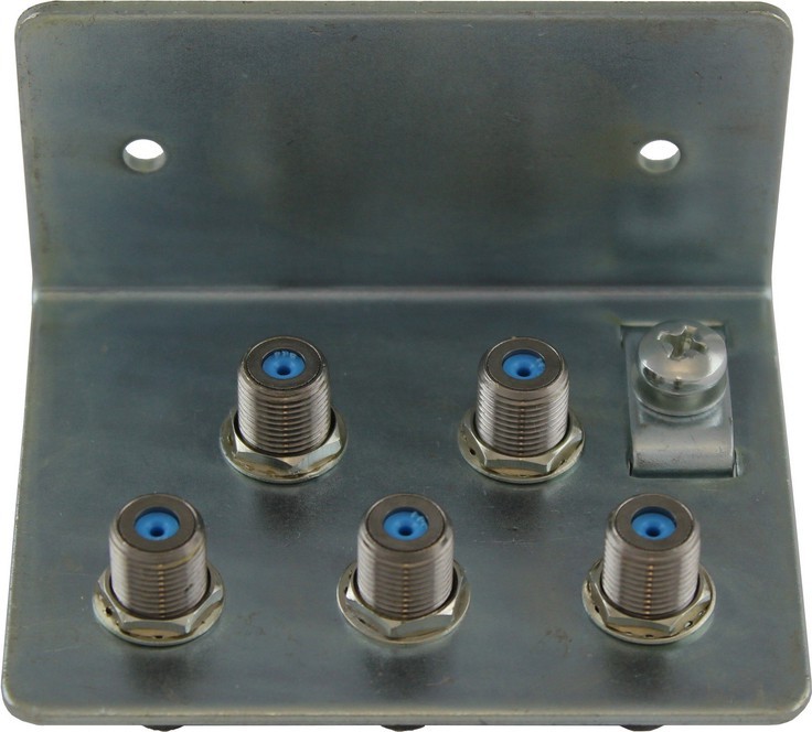 Bild von Televes Erdungsblock für 5 HF-Kabel (ERD5), TV Zubehör, Silber