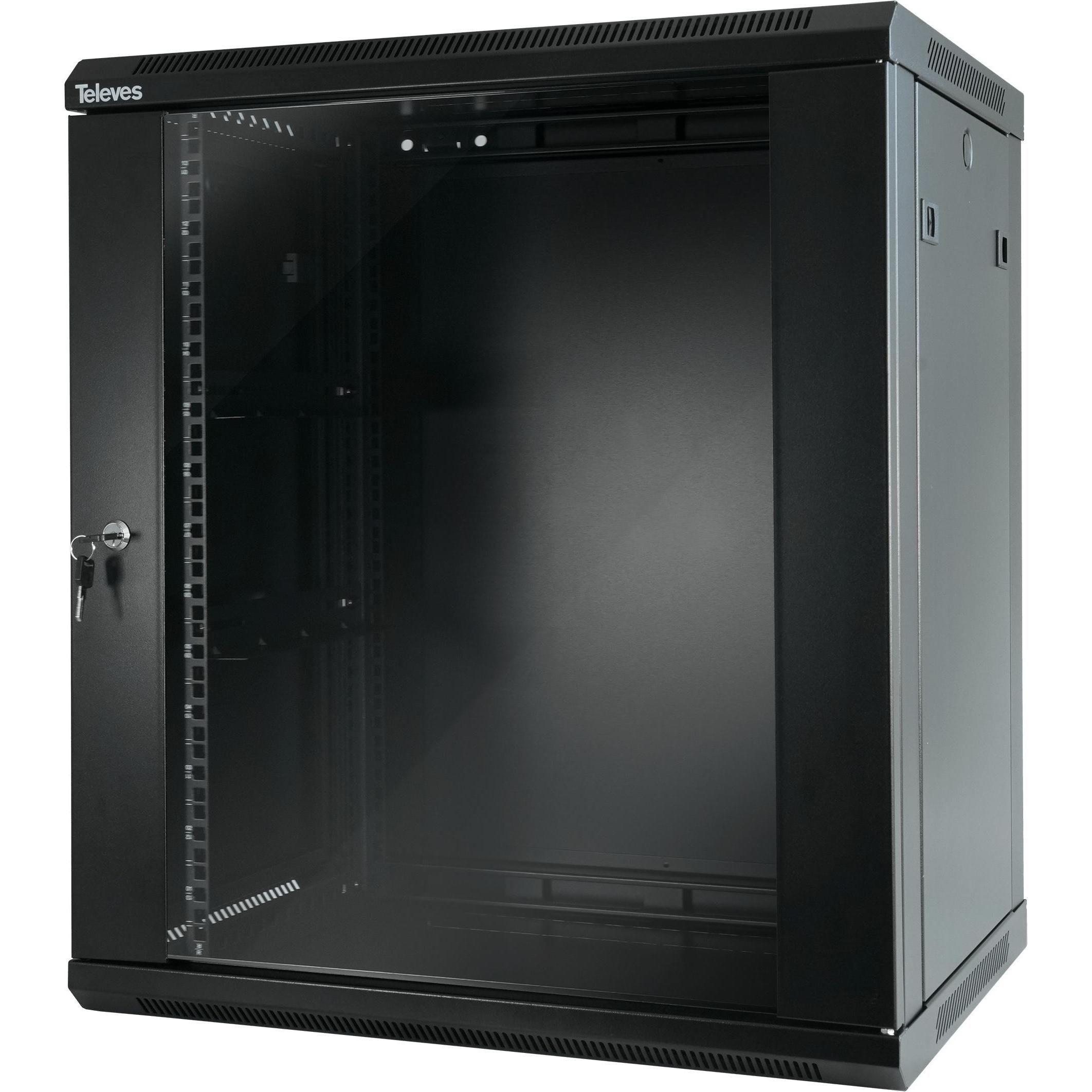Bild von Televes MSR1915 (10.86 HE, 19 Zoll Rack), Serverschrank, Schwarz