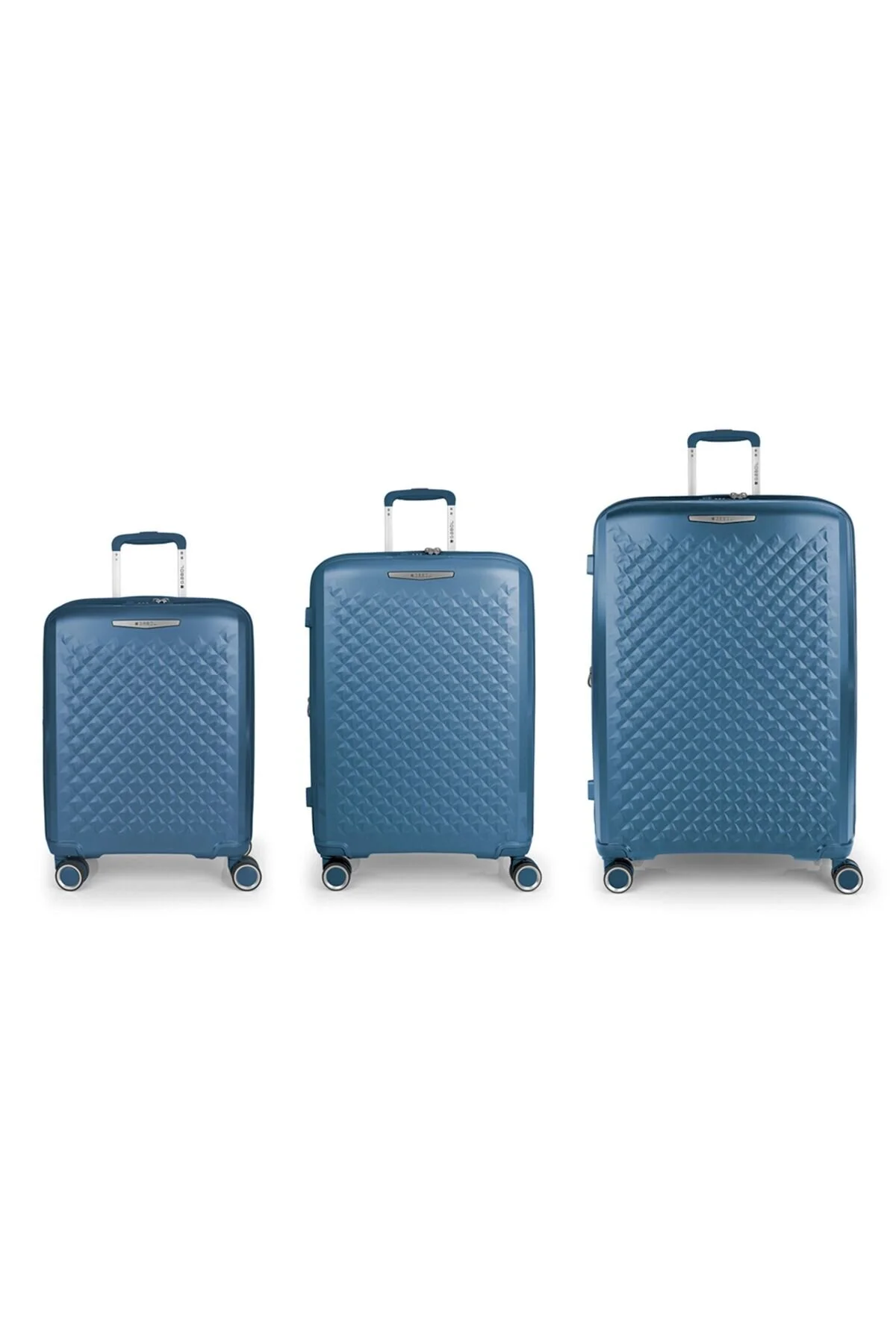 Bild von Gabol, Koffer, Queens 4 Rollen Kofferset 3-teilig mit Dehnfalte, Blau, (223 l, XL (ab 115l))