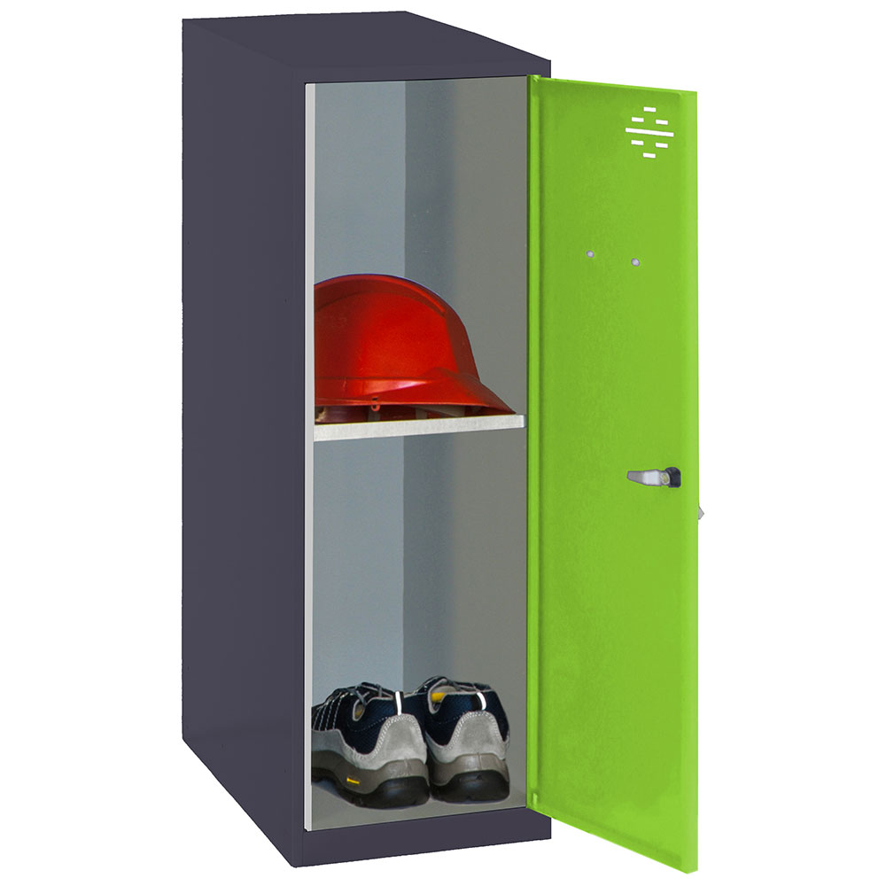 Bild von Simonrack Spind SIMONLOCKER DISM anthrazit, grün 8425437119330, 1 Schließfach 40,0 x 50,0 x 91,5 cm
