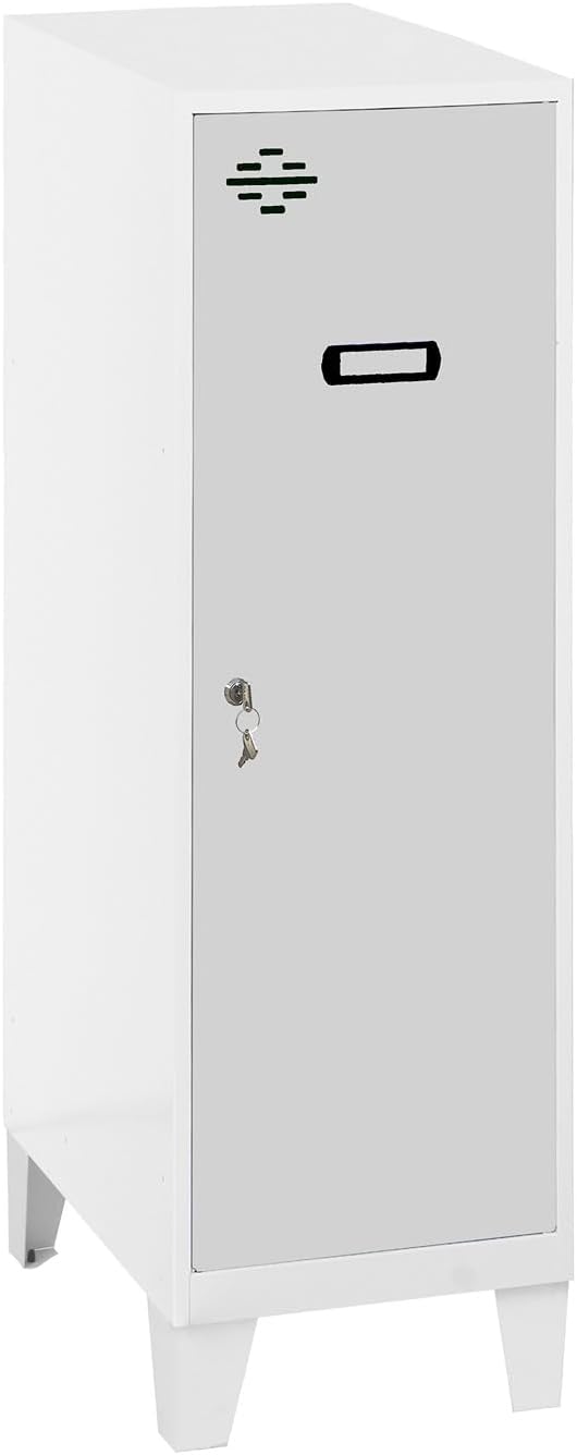 Bild von Simonrack Spind SIMONLOCKER DISM weiß, grau 8425437120442, 1 Schließfach 30,0 x 50,0 x 101,5 cm