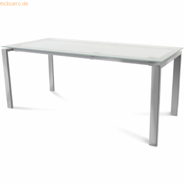 Bild von Rocada, Schreibtisch, Schreibtisch Total BxTxH 180x80x73cm Gestell verchromt Platte Glas satiniert