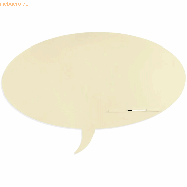 Bild von Rocada, Präsentationstafel, Symbol-Tafel Skinshape Sprechblase lackiert 100x150cm RAL 1013 perlweiss (100 x 150 cm)