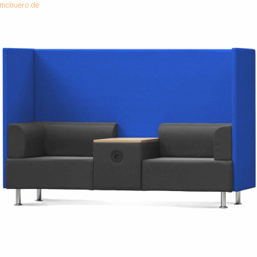 Bild von rocada Stuhl Sitzsofa Be Soft Doppelsitz + Tisch grau/blau