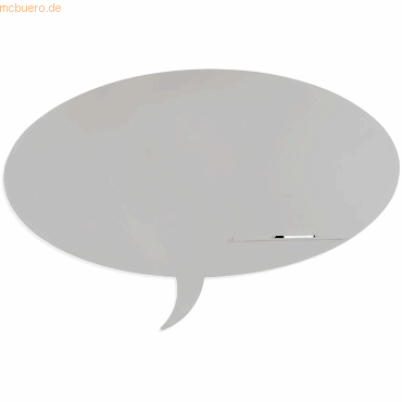 Bild von Rocada, Präsentationstafel, Symbol-Tafel Skinshape Sprechblase lackiert 100x150cm RAL 7038 achatgrau (100 x 150 cm)