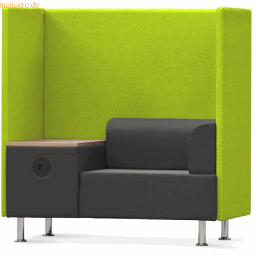 Bild von rocada Stuhl Sitzsofa Soft Einzelsitz + Tisch grün/grau