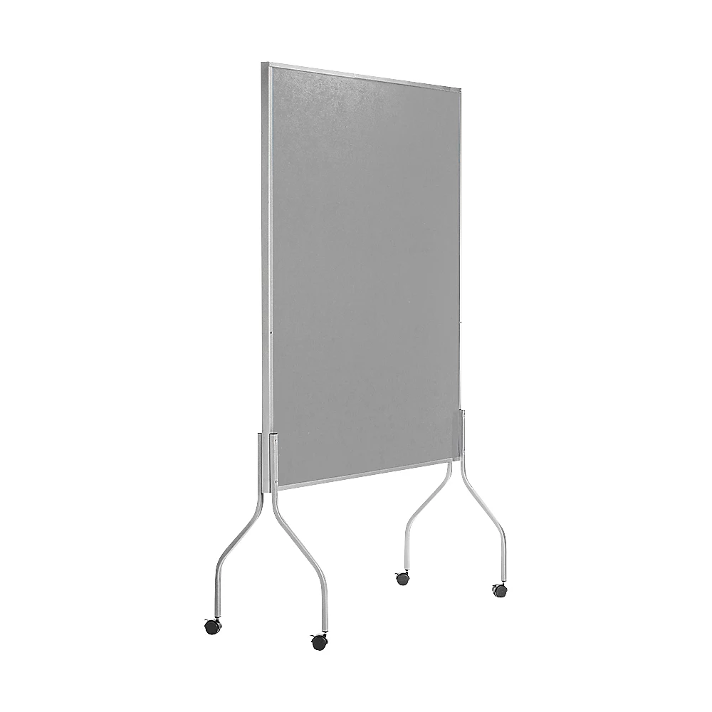 Bild von rocada Standtafel Stellwandtafel beidseitig Textil 116x195x68cm grau.