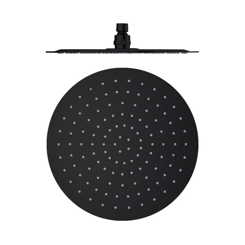 Bild von Ramon Soler Ultraslim Regenschauerkopfbrause 250 mm mit Wandarm schwarz matt