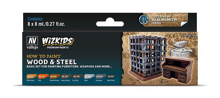 Bild von WizKids Wood & Steel - Farb-Set 8 x 8 ml