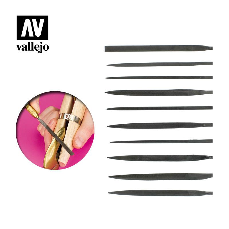 Bild von Vallejo Needle Files Set (10) T03001 Nadelfeilen Feilen Cut Files for Modeling