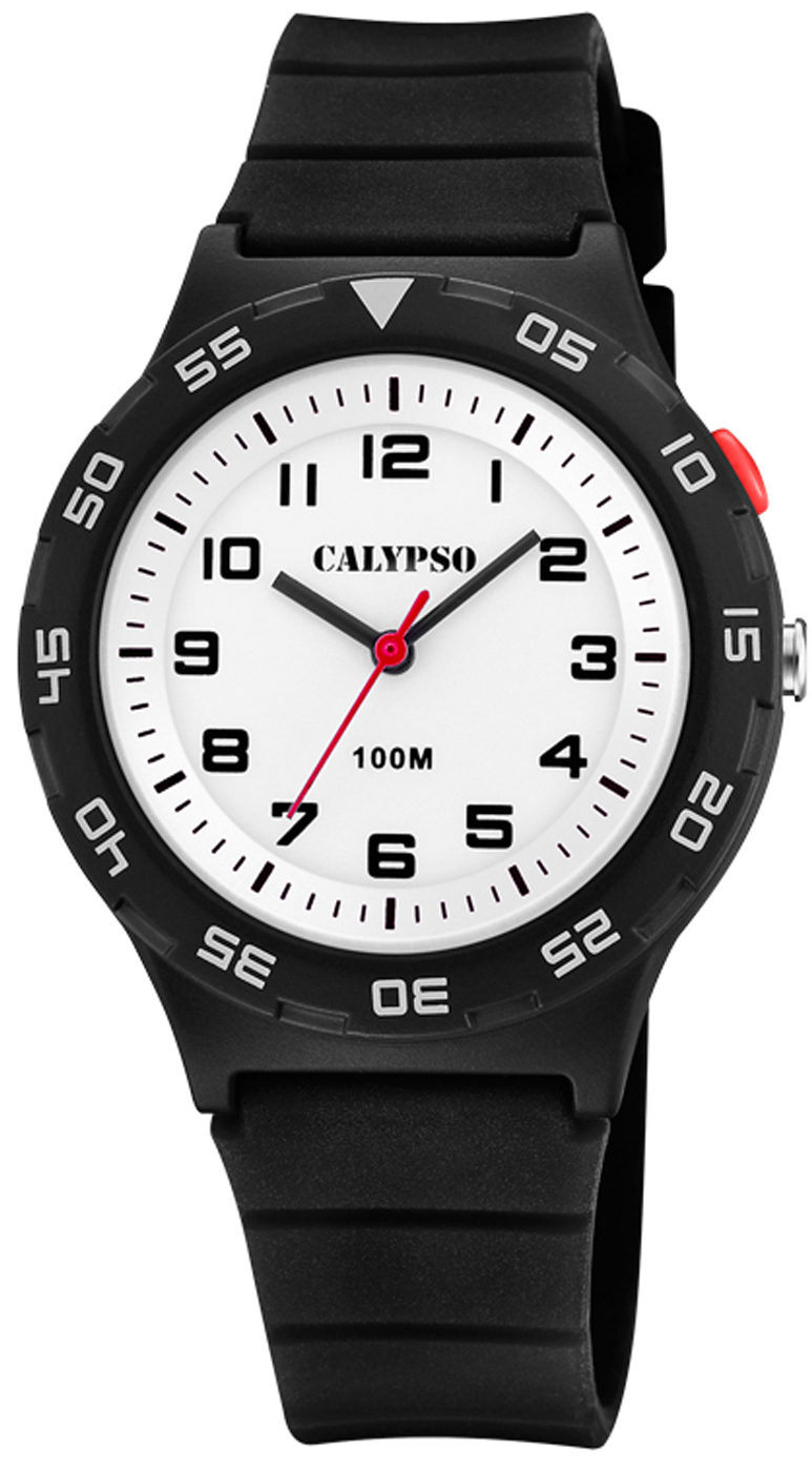 Bild von CALYPSO WATCHES Quarzuhr Calypso Jugend Uhr Analog Fashion, (Analoguhr), Jugend Armbanduhr rund, Kunststoffarmband schwarz, Fashion