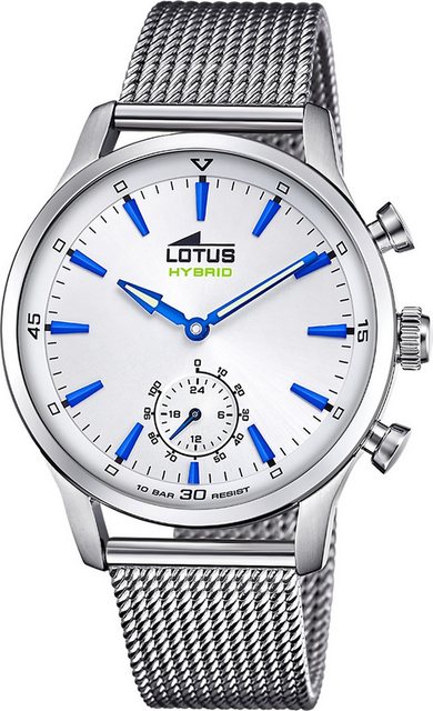 Bild von Lotus Chronograph Lotus Herrenuhr Edelstahl silber Lotus, (Chronograph), Herren Armbanduhr rund, groß (ca. 43mm), Edelstahl